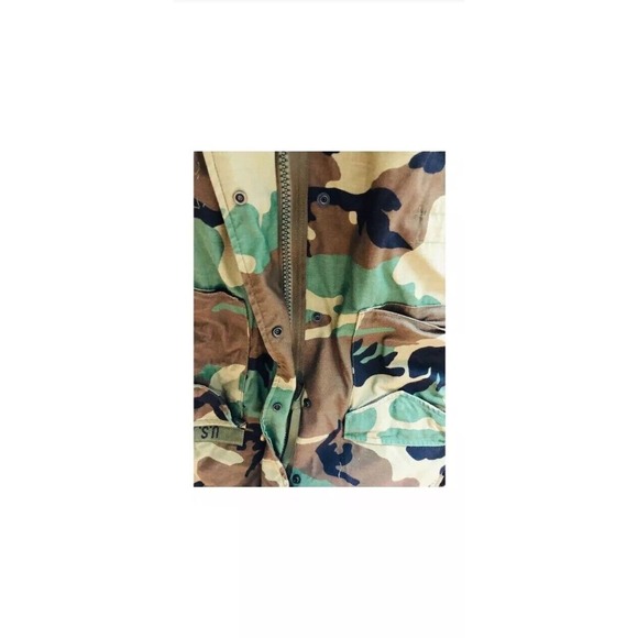 Military Cold Weather Field Coat 8415-01-099-7836 Medium Long Camo Jacket - Picture 12 of 13